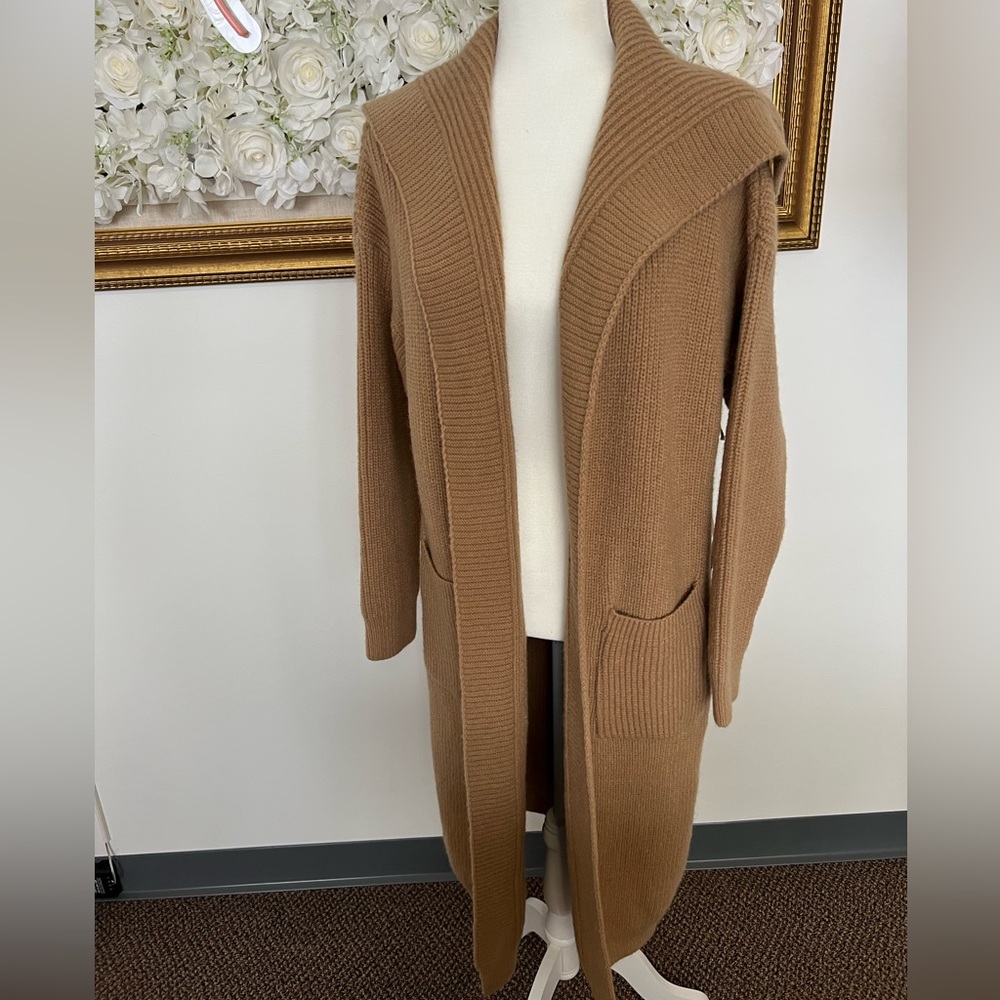 Rib Knit Longline Cardigan - Picture 2 of 4
